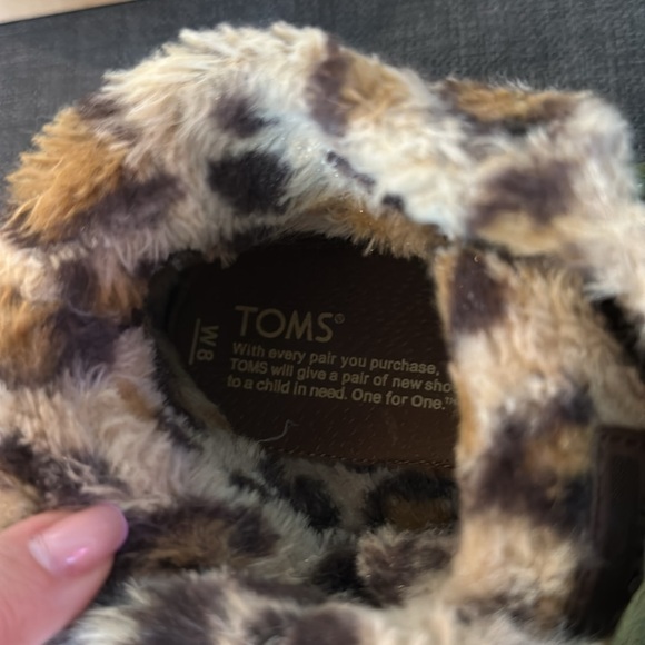 TOMS Highland botas in Highland Green Leopard Fleece women’s size 8 - Picture 6 of 7